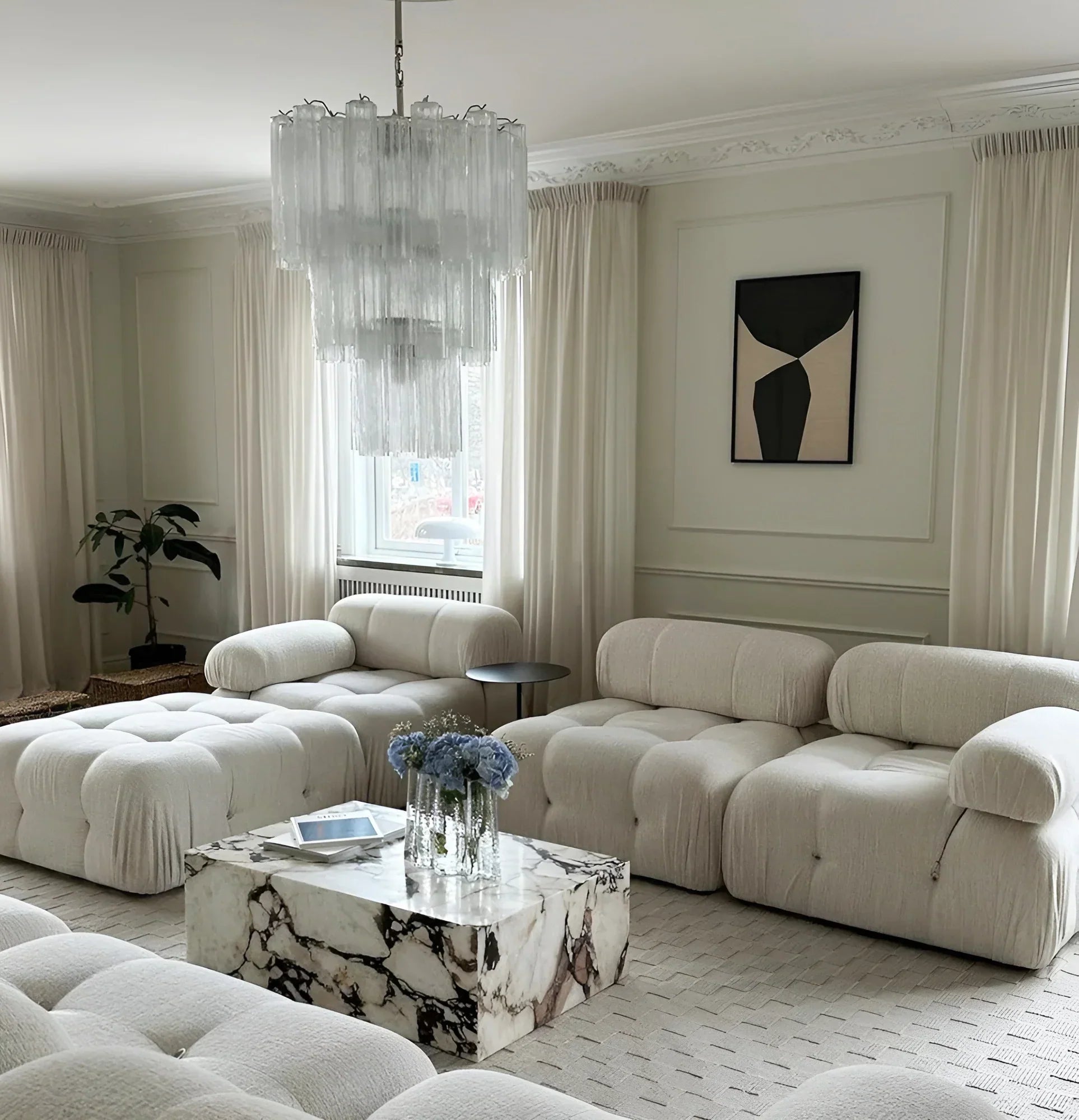 modern-murano-glass-tube-chandelier-clear-glass-pendant-lighting-for-living-room