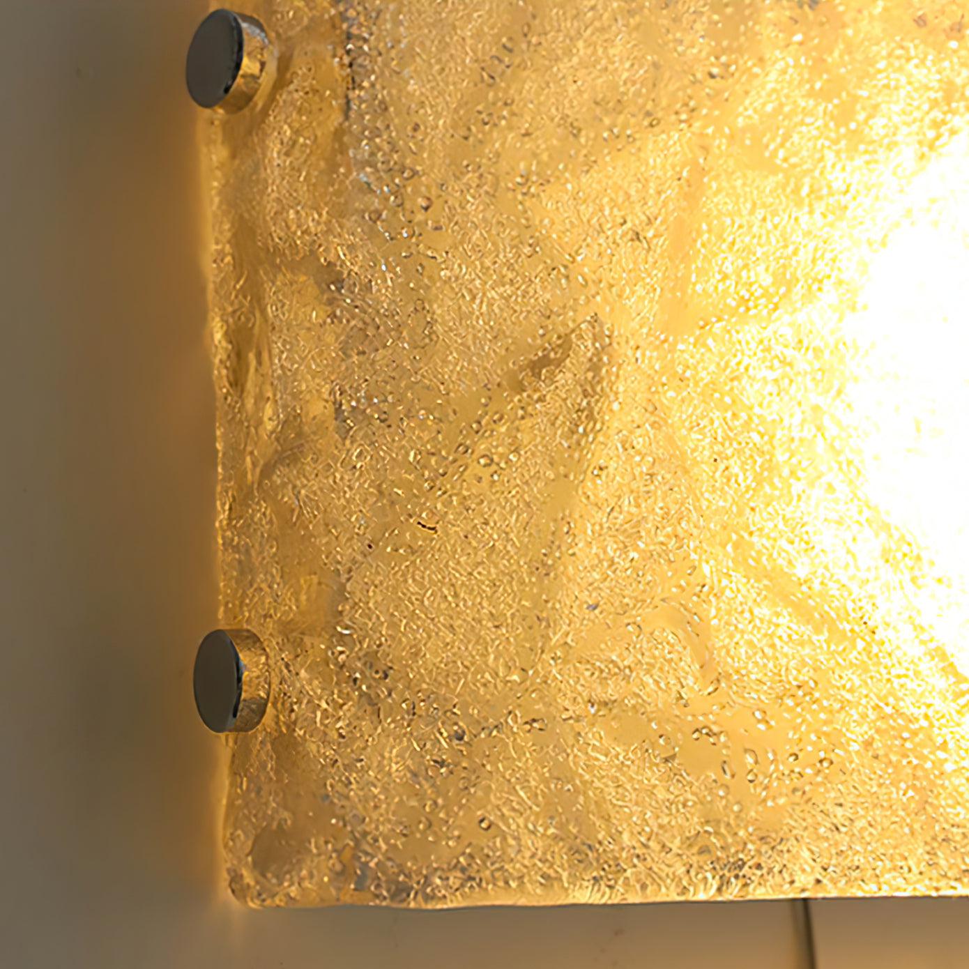 Modern Murano Glass Wall Sconce Set of Two LED Chrome Finish Indoor Lighting