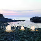 Modern Mushroom Cage LED Outdoor Lawn Lamp Waterproof Garden Landscape Pathway Light
