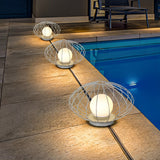 Modern Mushroom Cage LED Outdoor Lawn Lamp Waterproof Garden Landscape Pathway Light