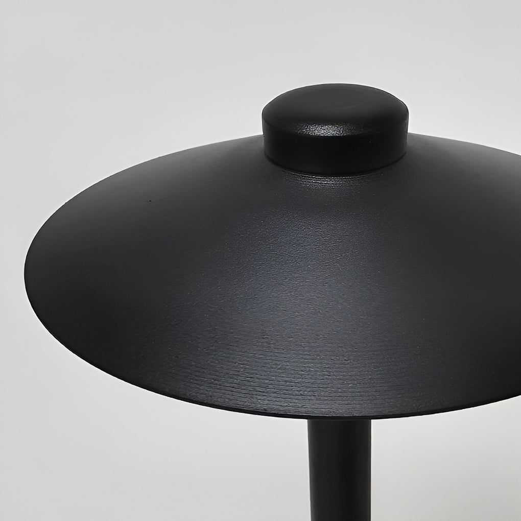 Modern Mushroom LED Outdoor Path Light 7W Waterproof Landscape Lighting in Black Finish