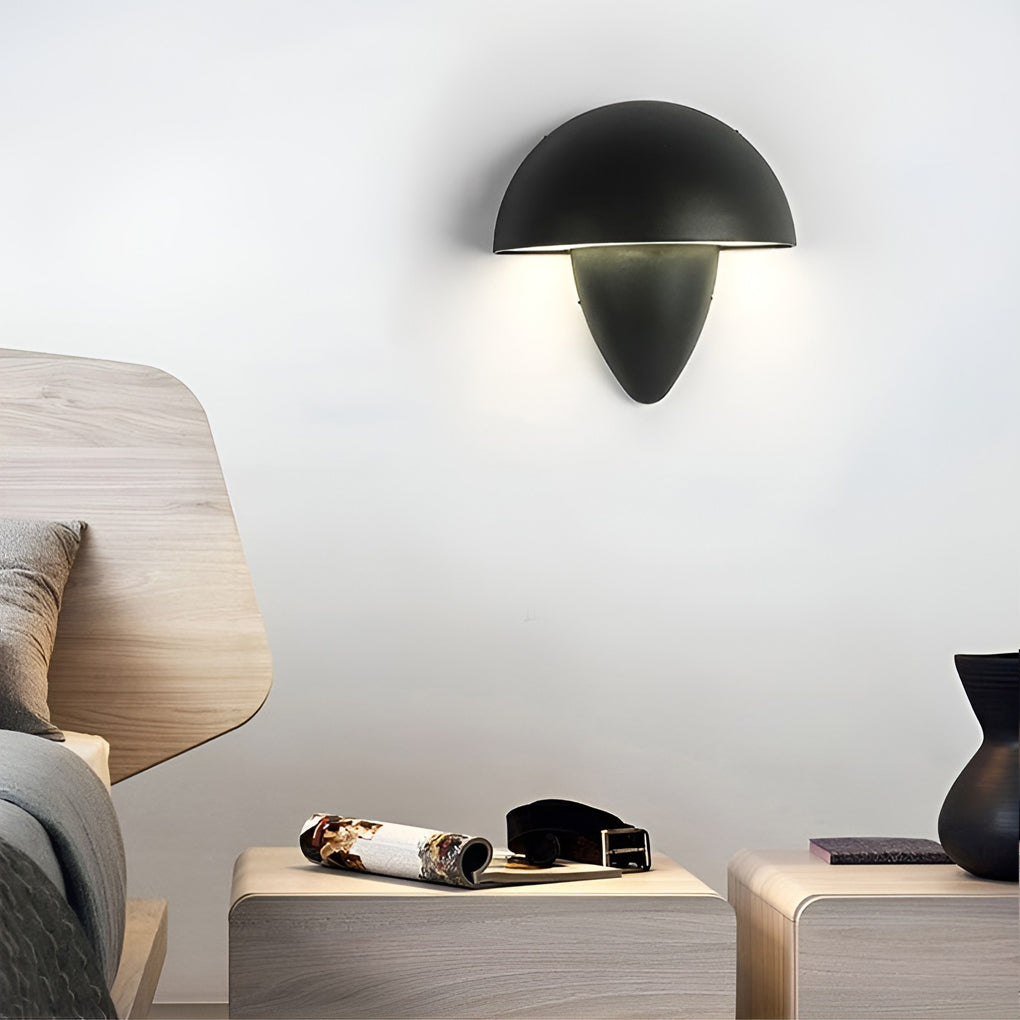 Modern Mushroom LED Outdoor Wall Sconce Waterproof Aluminum Garden Porch Light