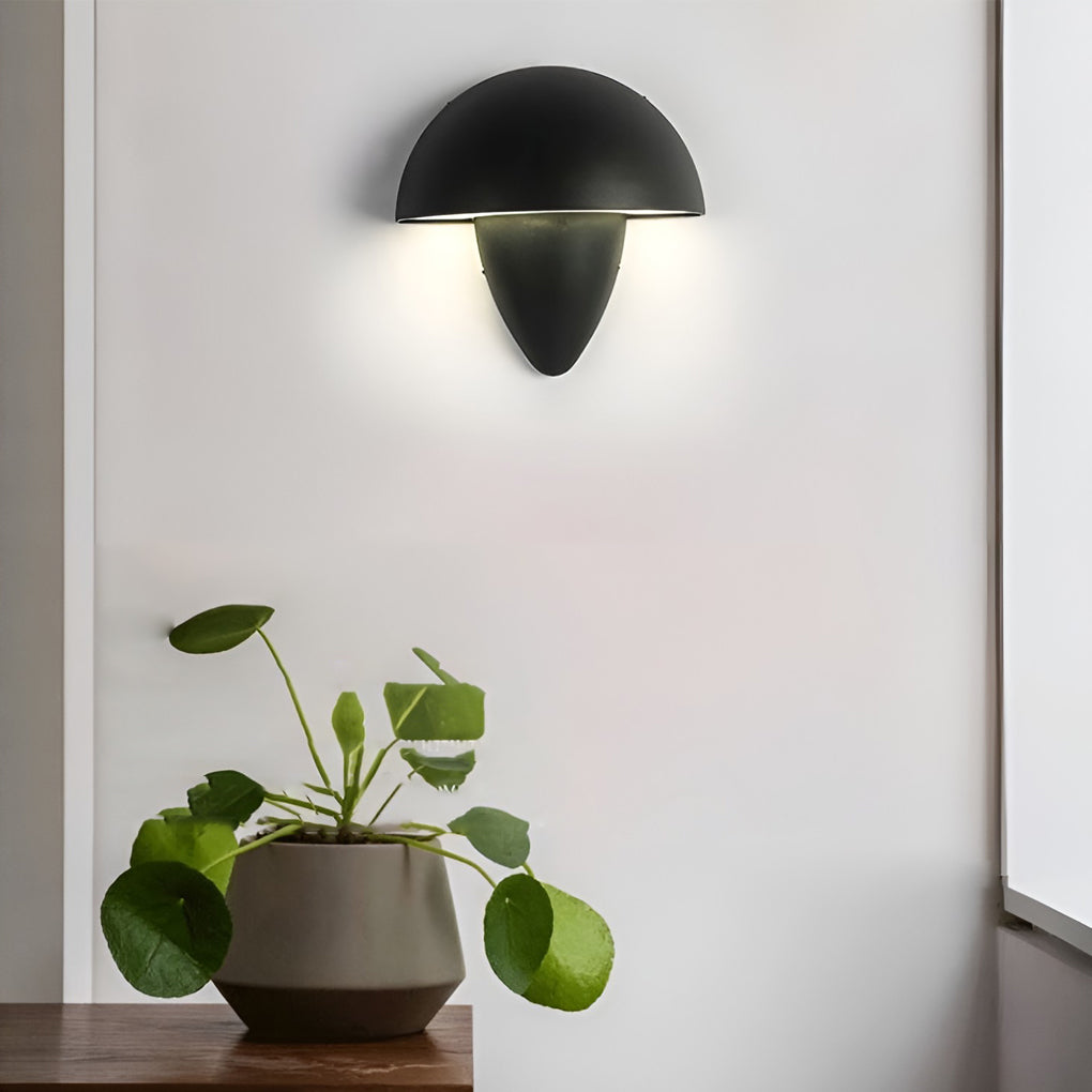 Modern Mushroom LED Outdoor Wall Sconce Waterproof Aluminum Garden Porch Light