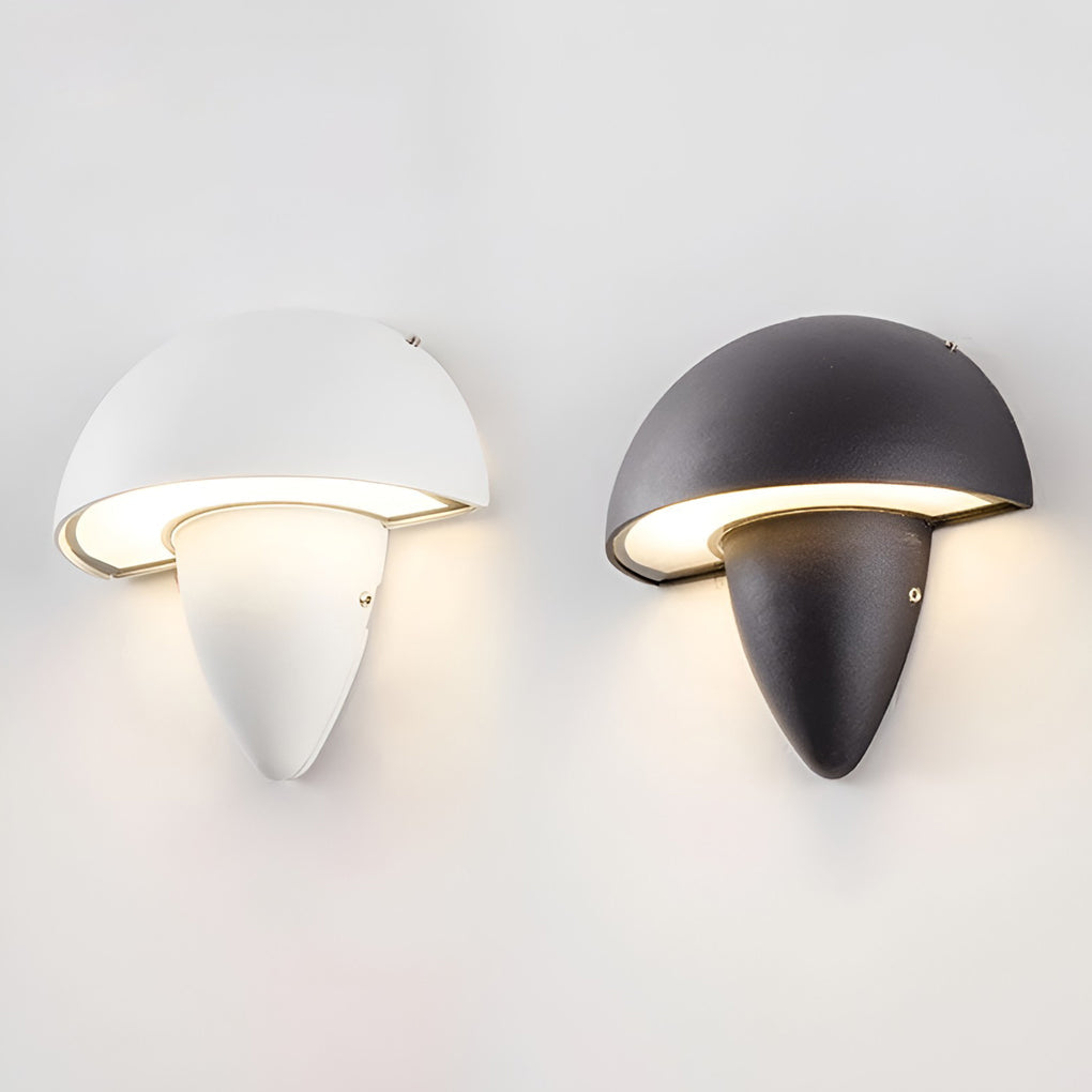 Modern Mushroom LED Outdoor Wall Sconce Waterproof Aluminum Garden Porch Light