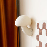Modern Mushroom Resin Plug In Wall Lamp Sconce Lighting for Bedroom and Living Room