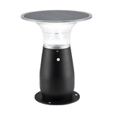 Modern Mushroom Solar LED Path Lights Waterproof Black Outdoor Garden Landscape Post Lamp