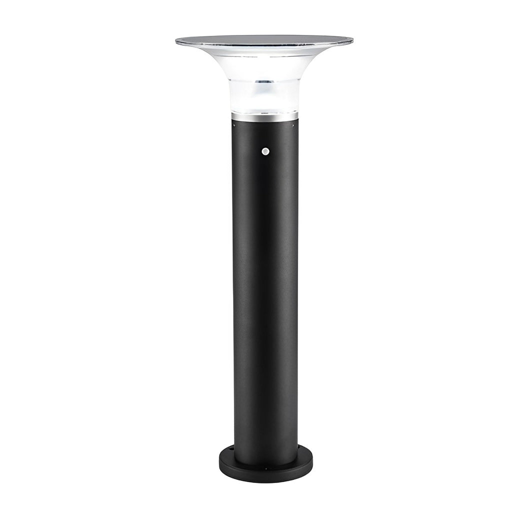 Modern Mushroom Solar LED Path Lights Waterproof Black Outdoor Garden Landscape Post Lamp