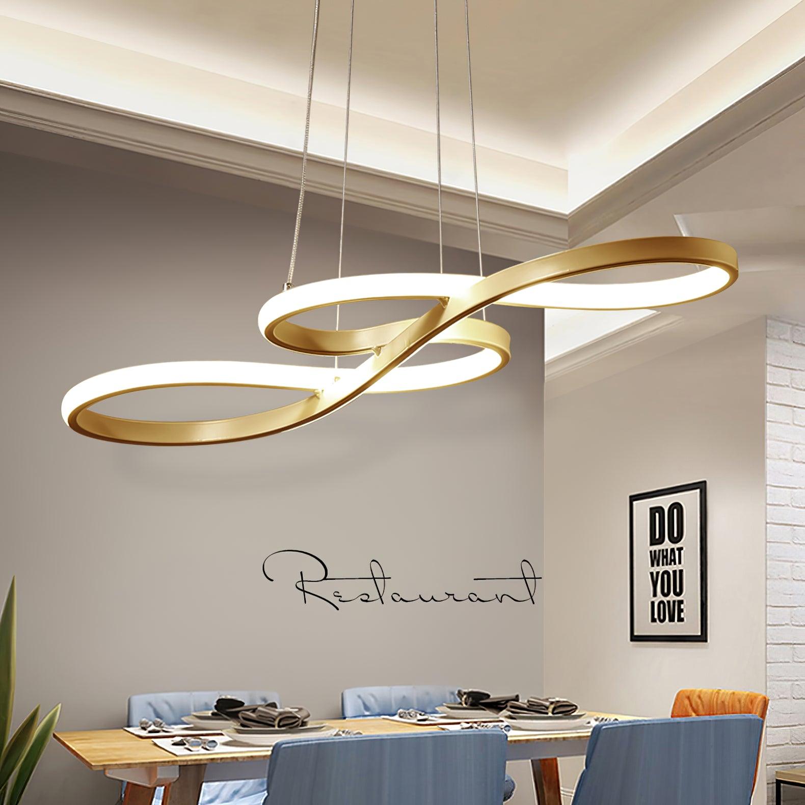 Modern Musical Note Integrated LED Pendant Light for Dining Room Kitchen Island and Living Space