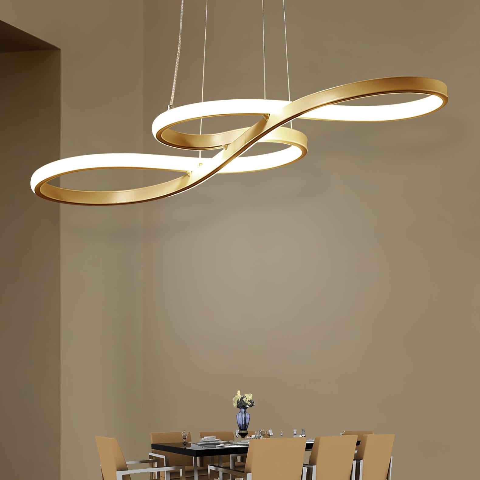 Modern Musical Note Integrated LED Pendant Light for Dining Room Kitchen Island and Living Space