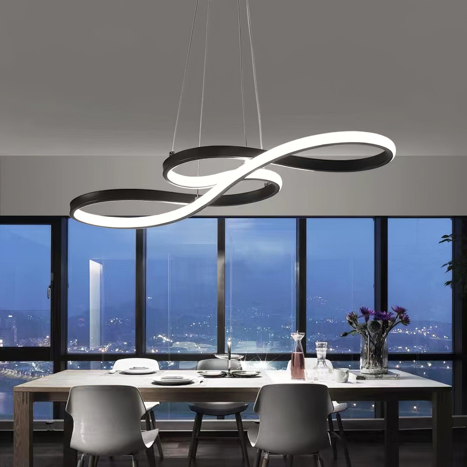 Modern Musical Note Integrated LED Pendant Light for Dining Room Kitchen Island and Living Space