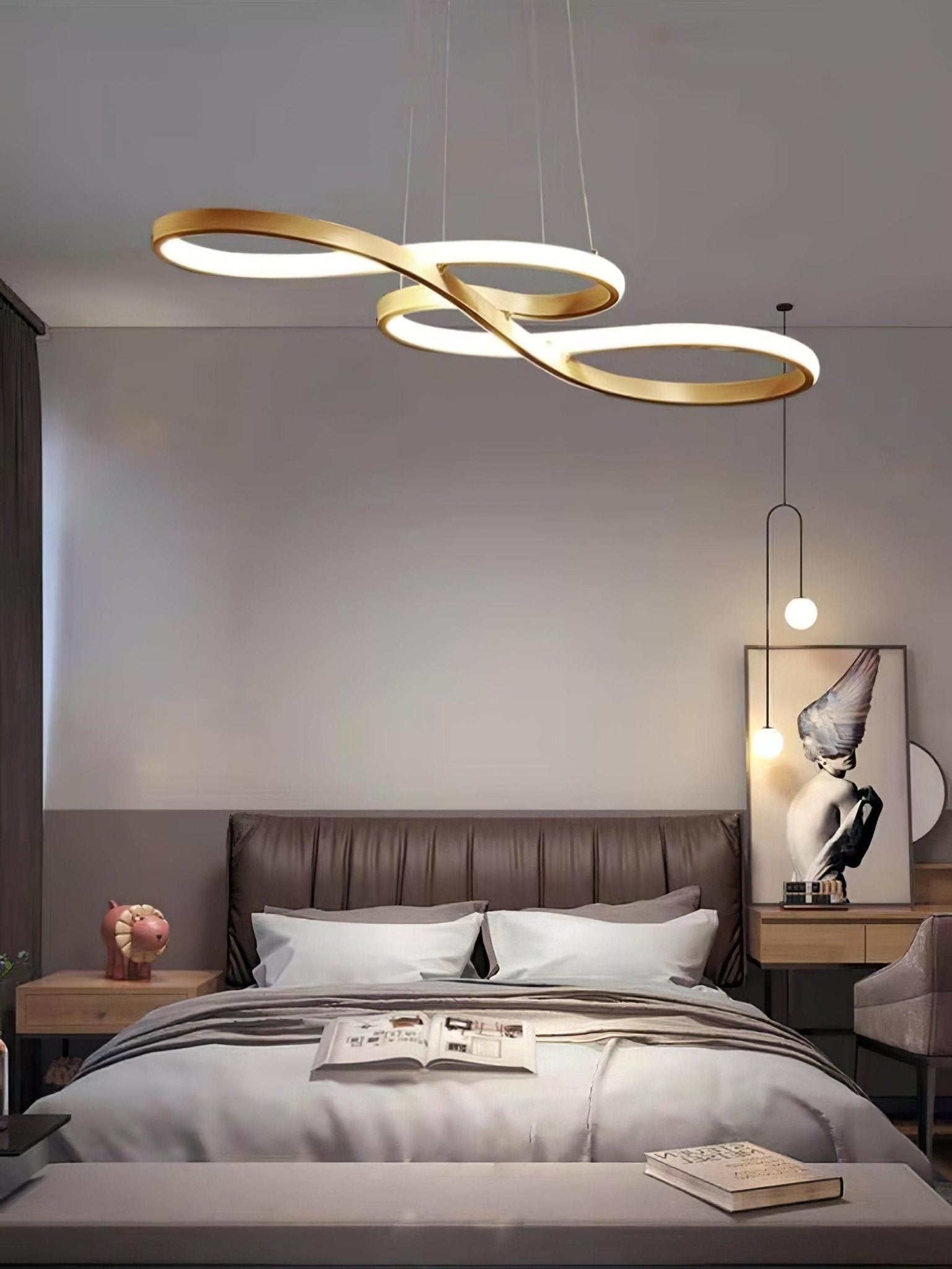 Modern Musical Note Integrated LED Pendant Light for Dining Room Kitchen Island and Living Space