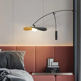 Modern Myrna Wall Light with Counterweight Arm and Handblown Glass Reflector Shade