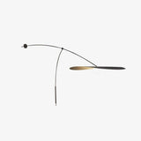 Modern Myrna Wall Light with Counterweight Arm and Handblown Glass Reflector Shade