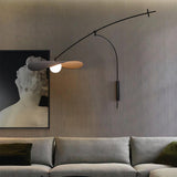 Modern Myrna Wall Light with Counterweight Arm and Handblown Glass Reflector Shade