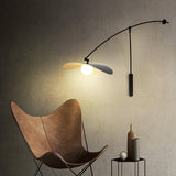 Modern Myrna Wall Light with Counterweight Arm and Handblown Glass Reflector Shade