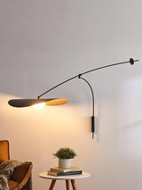Modern Myrna Wall Light with Counterweight Arm and Handblown Glass Reflector Shade