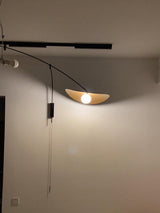 Modern Myrna Wall Light with Counterweight Arm and Handblown Glass Reflector Shade