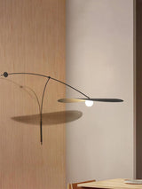 Modern Myrna Wall Light with Counterweight Arm and Handblown Glass Reflector Shade
