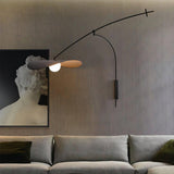 Modern Myrna Wall Light with Counterweight Arm and Handblown Glass Reflector Shade