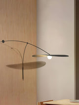 Modern Myrna Wall Light with Counterweight Arm and Handblown Glass Reflector Shade