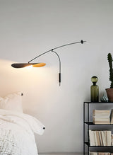 Modern Myrna Wall Light with Counterweight Arm and Handblown Glass Reflector Shade