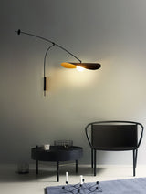 Modern Myrna Wall Light with Counterweight Arm and Handblown Glass Reflector Shade