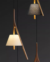 Modern Nanzhi Solid Wood Geometric Triangular LED Pendant Light for Dining and Living Areas