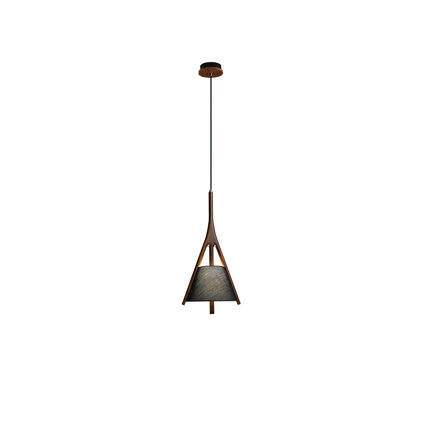 Modern Nanzhi Solid Wood Geometric Triangular LED Pendant Light for Dining and Living Areas