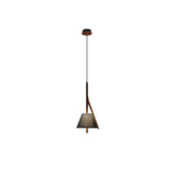 Modern Nanzhi Solid Wood Geometric Triangular LED Pendant Light for Dining and Living Areas