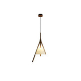 Modern Nanzhi Solid Wood Geometric Triangular LED Pendant Light for Dining and Living Areas