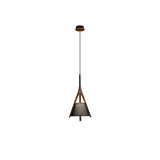 Modern Nanzhi Solid Wood Geometric Triangular LED Pendant Light for Dining and Living Areas