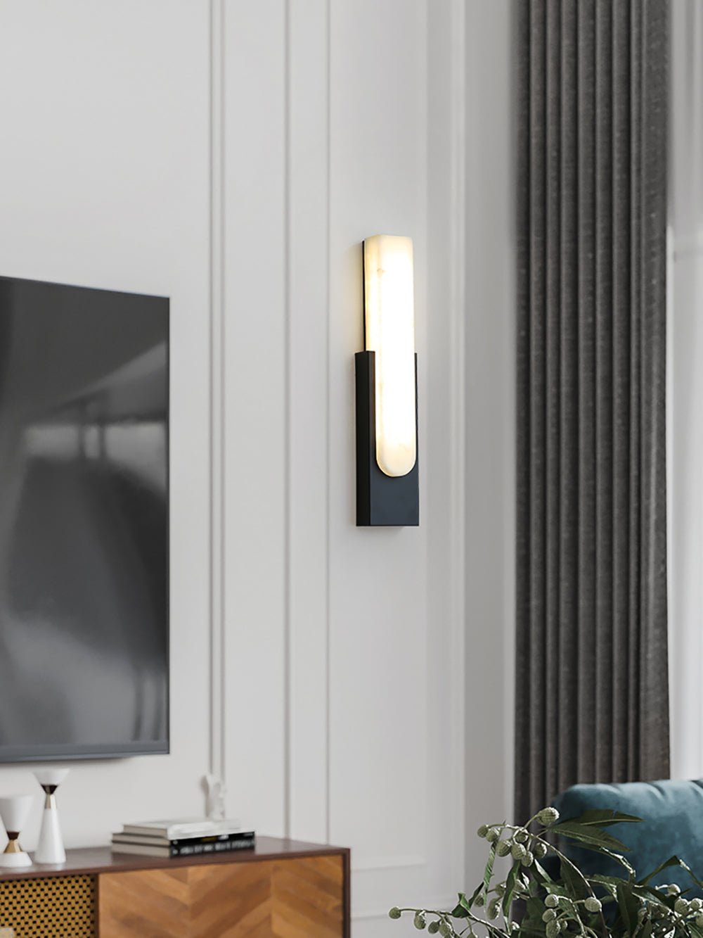 Modern Natural Alabaster LED Wall Lamp Stone Sconce for Interior Lighting