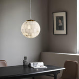Modern Natural Alabaster Sphere Pendant Light with Solid Brass Hardware Luxury Stone Globe Lamp