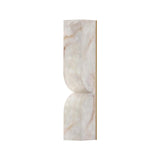 Modern Natural Alabaster Stone Wall Sconce Set of Two Integrated LED Gold Wall Light