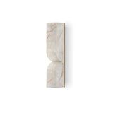 Modern Natural Alabaster Stone Wall Sconce Set of Two Integrated LED Gold Wall Light