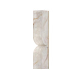 Modern Natural Alabaster Stone Wall Sconce Set of Two Integrated LED Gold Wall Light