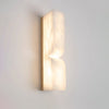 Modern Natural Alabaster Stone Wall Sconce Set of Two Integrated LED Gold Wall Light