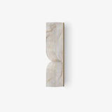 Modern Natural Alabaster Stone Wall Sconce Set of Two Integrated LED Gold Wall Light