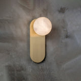 Modern Natural Alabaster Wall Sconce Set of 2 Luxury Stone Lighting for Bedroom and Living Room