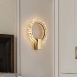 Modern Natural Crystal Wall Sconce Luxury Gold LED Wall Mounted Lighting Fixture