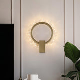 Modern Natural Crystal Wall Sconce Luxury Gold LED Wall Mounted Lighting Fixture
