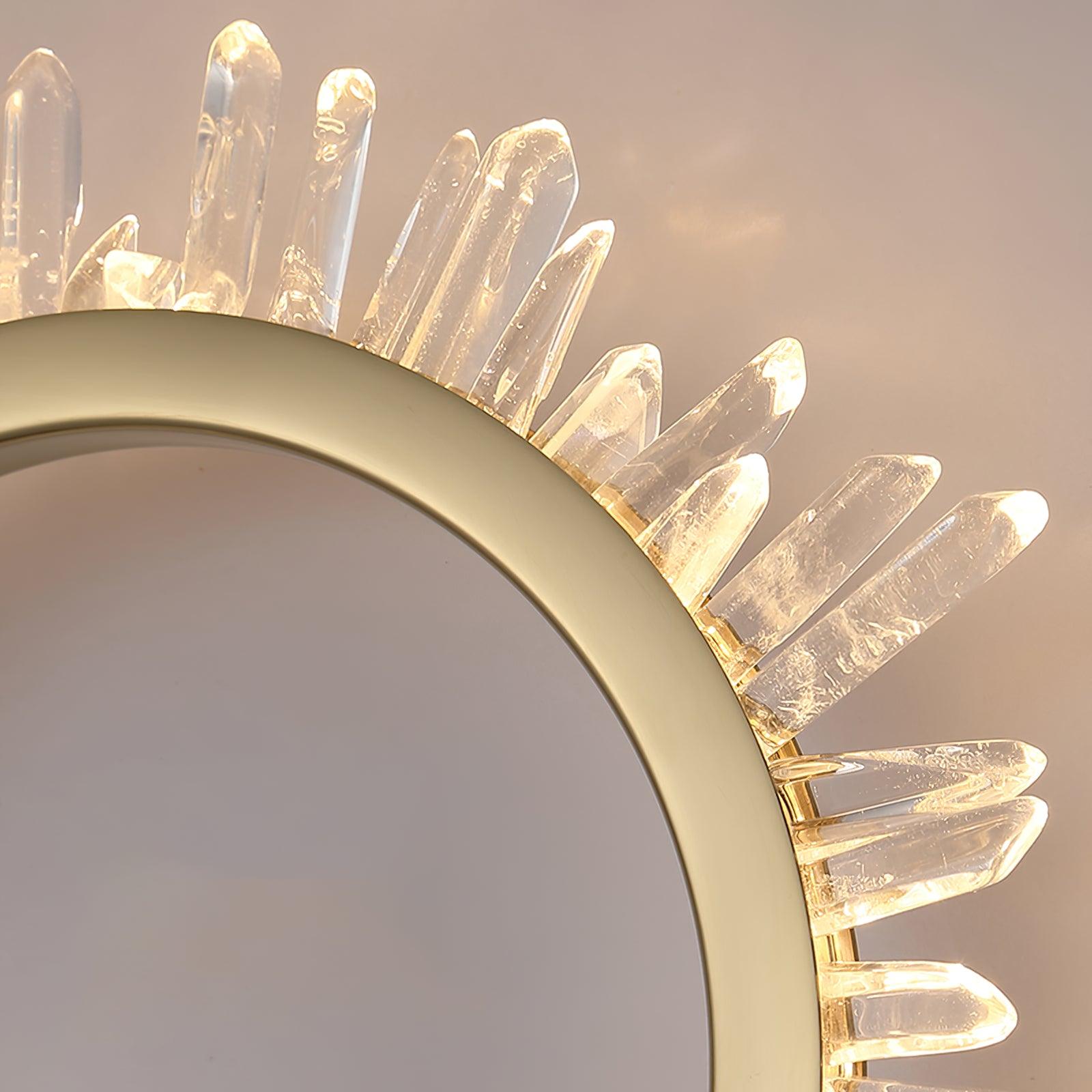 Modern Natural Crystal Wall Sconce Luxury Gold LED Wall Mounted Lighting Fixture