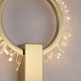 Modern Natural Crystal Wall Sconce Luxury Gold LED Wall Mounted Lighting Fixture