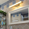 Modern Natural Wood LED Vanity Light for Bathroom Mirror Rectangular Wall Mounted Sconce Fixture
