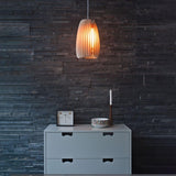 Modern Natural Wood Sphere Pendant Light Globe Slat Ceiling Hanging Lamp for Home Decor