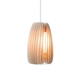 Modern Natural Wood Sphere Pendant Light Globe Slat Ceiling Hanging Lamp for Home Decor
