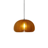 Modern Natural Wood Sphere Pendant Light Globe Slat Ceiling Hanging Lamp for Home Decor