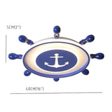 Modern Nautical Anchor Insignia LED Flush Mount Ceiling Light for Childrens Bedroom