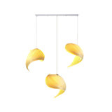 Modern Nautilus Shell Wooden Pendant Lamp Organic Spiral Coastal Hanging Light