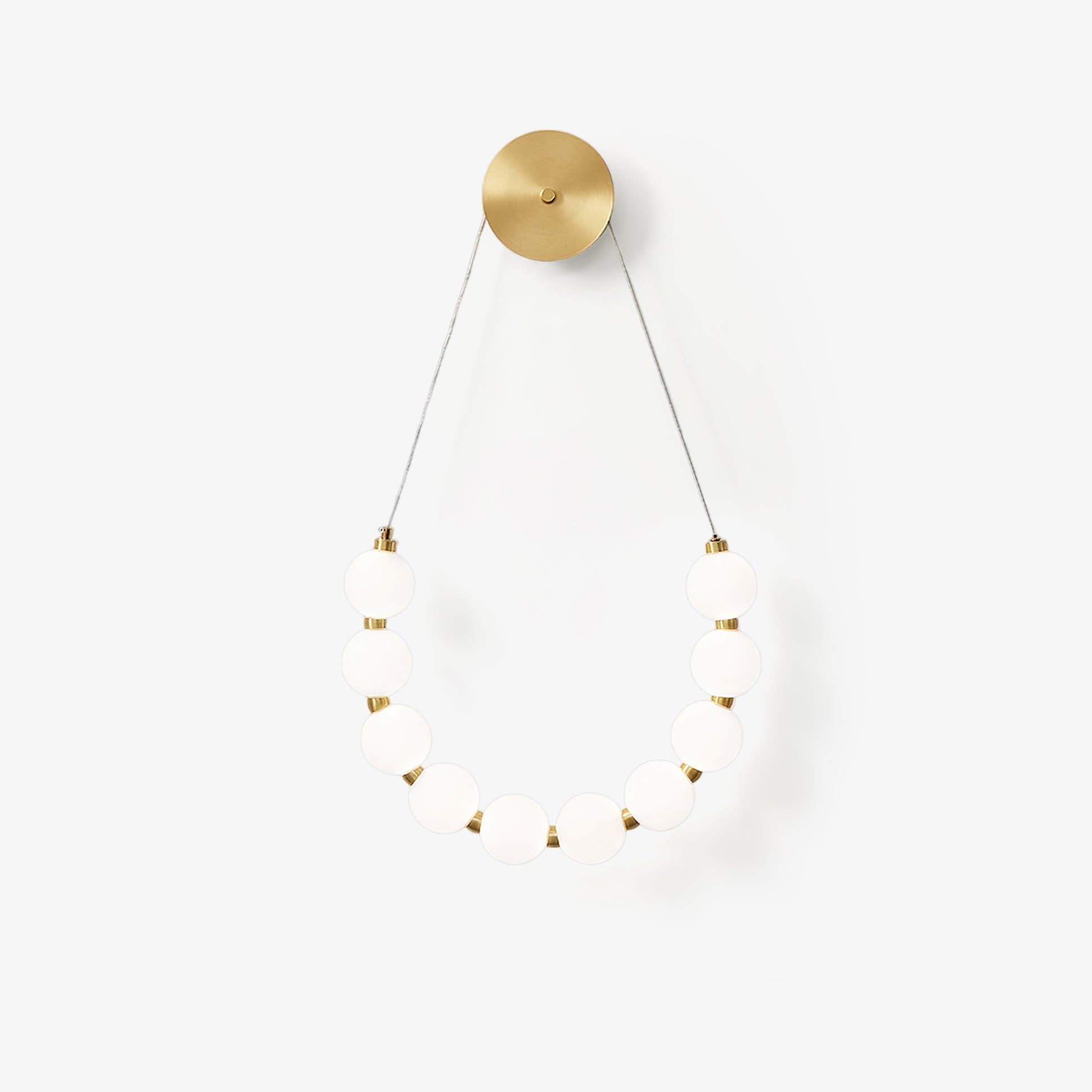Modern Necklace Loop Brass Wall Lamp Integrated LED Minimalist Indoor Sconce Lighting